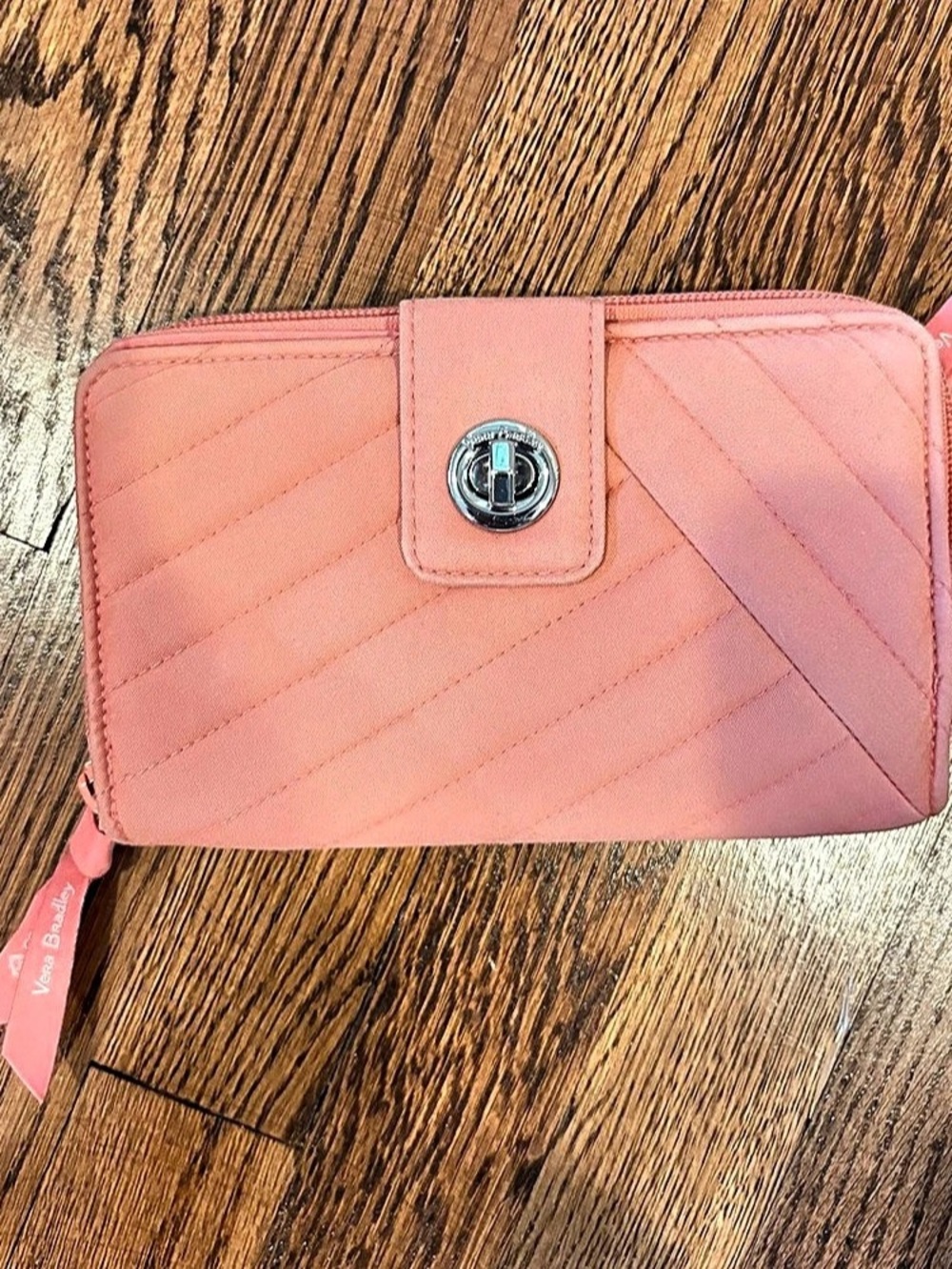 Vera Bradley RFID Turnlock Wallet Pink Floral